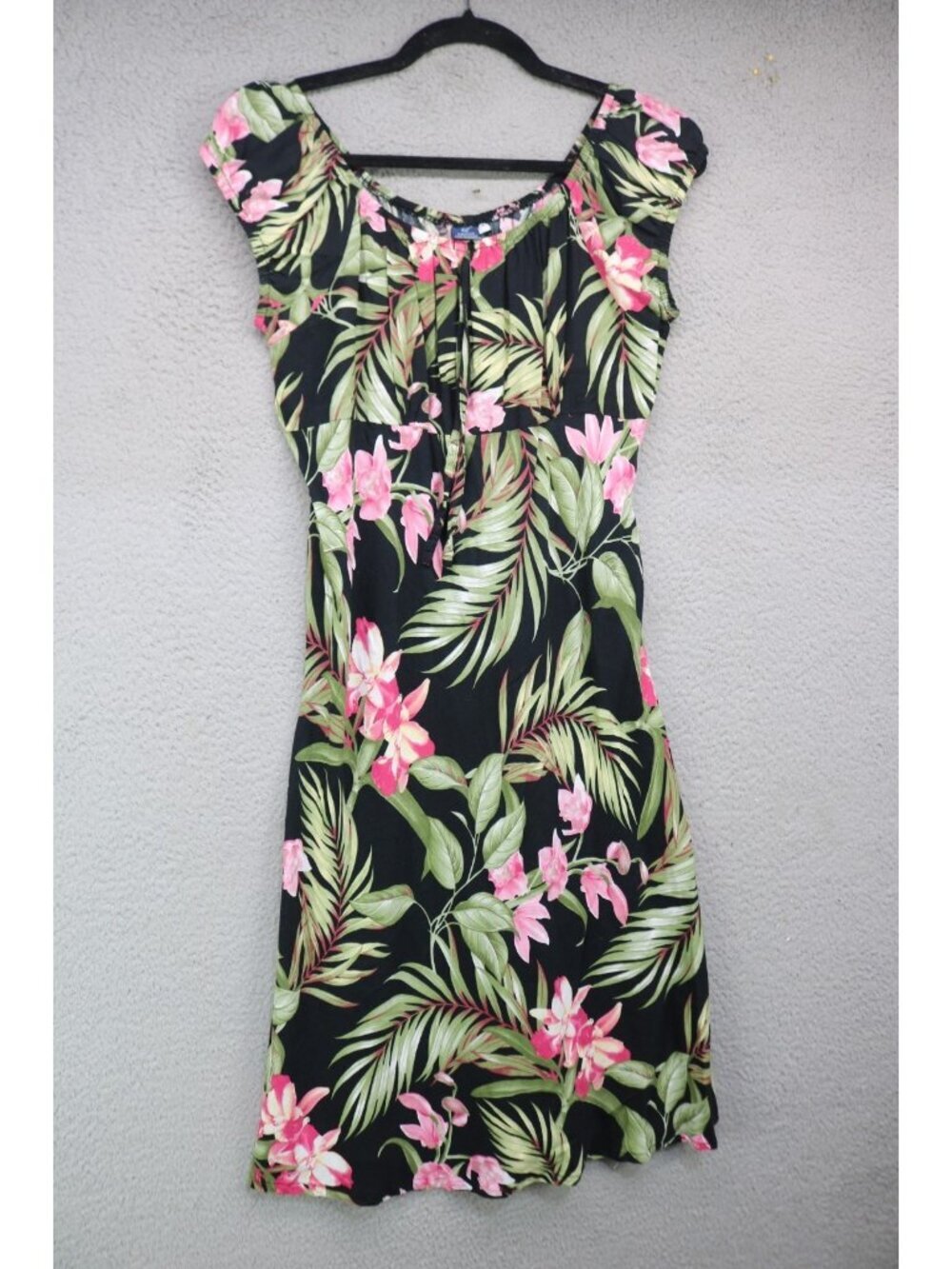 Hibiscus Collection Hawaii Floral Babydoll Midi Dress-Medium-Coastal-Beachy